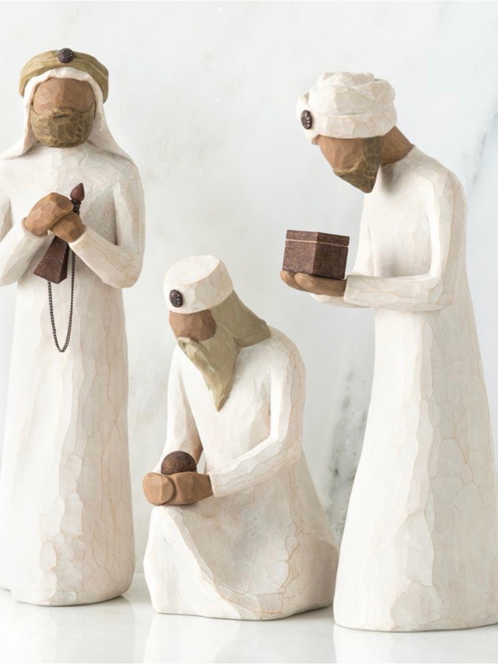 NEW IN BOX Willow Tree Neutral Three Wise Men Nativity Sculptures